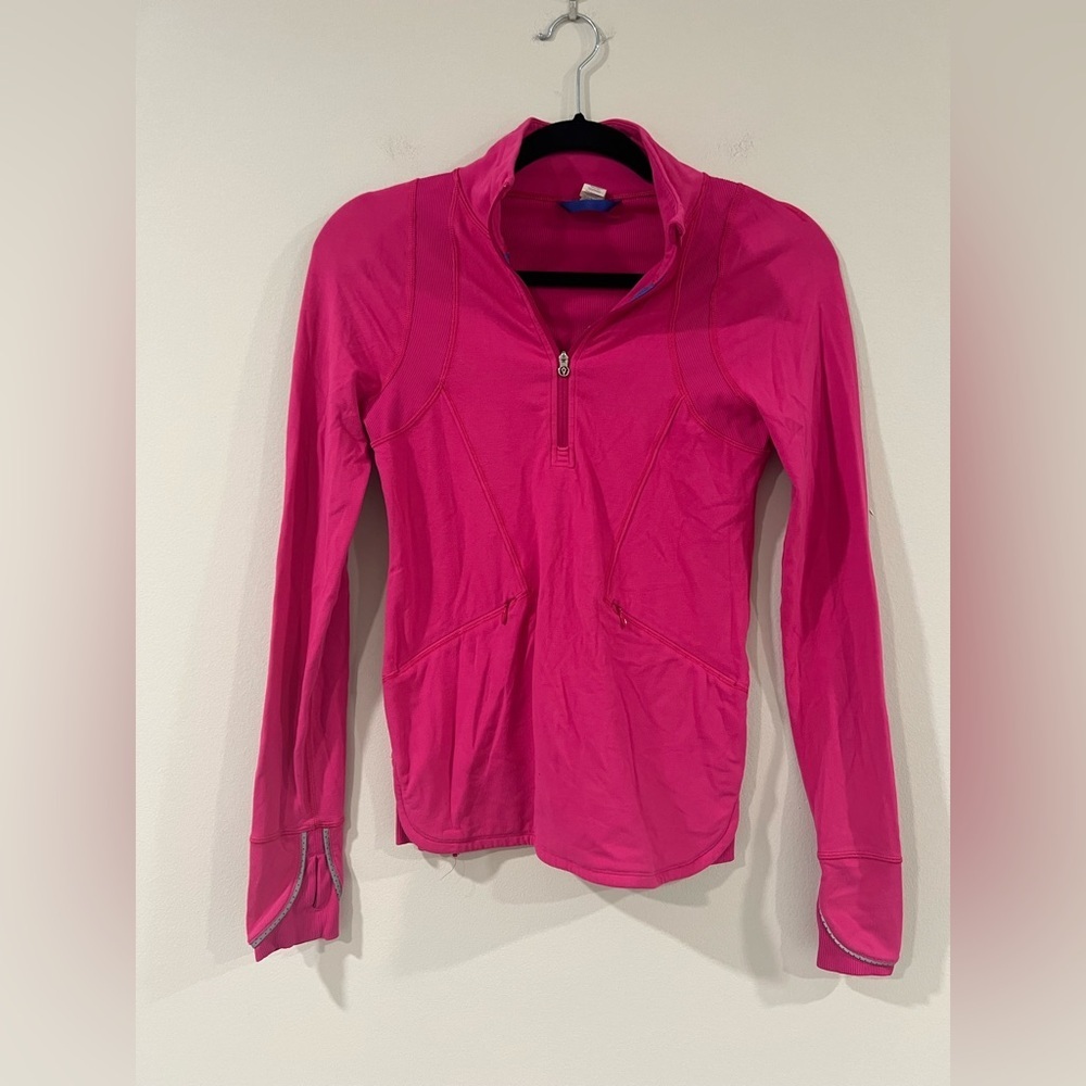 Lululemon Ivivva Girl’s Pink Half-Zip Athletic Pullover Size 12